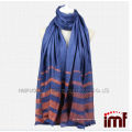 Abrigo y chales azules tejidos de cachemira de angora 100% puro para dama otoño